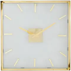20" Gold Stainless Steel Wall Clock with Clear Face