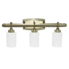 Lalia Home Essentix 23" 3-Light Vanity Fixture Antique Brass