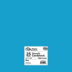 PA Paper&trade; Accents 12" x 12" 65lb. Smooth Cardstock, 25 Sheets Blue