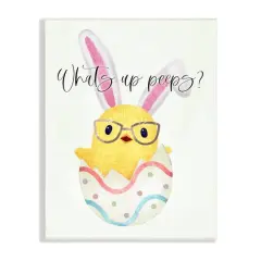 Stupell Industries What's Up Peeps Funny Easter Phrase Hatched Chick Wall Plaque Art
