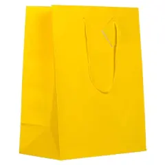 JAM Paper Large Matte Gift Bag, 3ct. Yellow