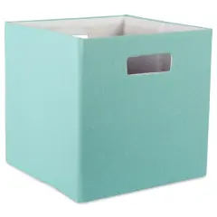 DII&reg; 13" Polyester Solid Storage Cube Aqua