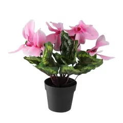 12" Artificial Pink Hedychium Coronarium with Brown Pot