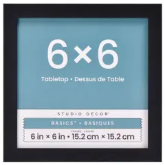 Basics&trade; 6" x 6" Linear Tabletop Frame by Studio D&eacute;cor&reg; Black
