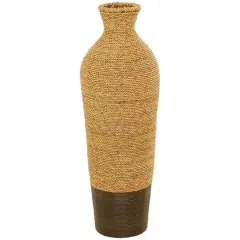 Brown Seagrass Handmade Tall Woven Floor Vase