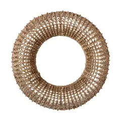 Hello Honey&reg; 20" Natural Hand-Woven Buri Palm Wreath
