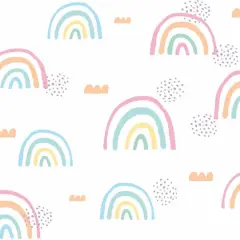 RoomMates Rainbow's End Peel & Stick Wallpaper Pink and White