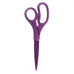 JAM Paper 8" Ergonomic Multi-Purpose Precision Scissors Purple