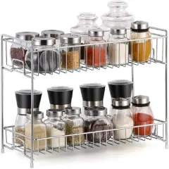 NEX&trade; Silver 2-Tier Standing Rack Countertop Storage Organizer