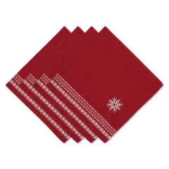 DII&reg; Nordic Snowflake Embroidered Napkin Set, 4ct.