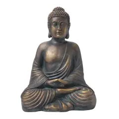 Glitzhome&reg; 19" Meditating Buddha Statue