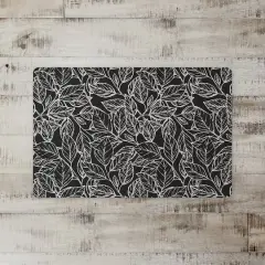 Sketched Leaf Pattern 27" x 18" Floor Mat