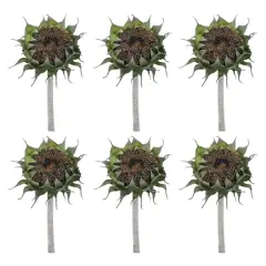 23.75" Brown Sunflower Stem, 6ct.