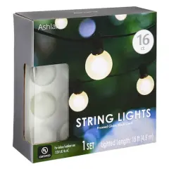 16ct. Frosted Globe String Lights by Ashland&trade;