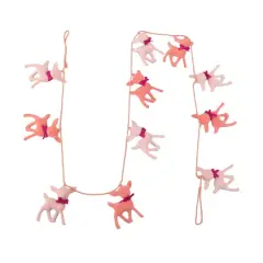 6ft. Pink Flocked Deer Garland by Ashland&reg;
