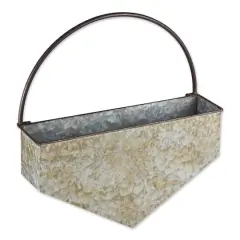 14.5" Diamond Galvanized Wall Planter