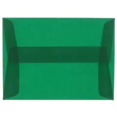 JAM Paper A2 Translucent Vellum Invitation Envelopes, 25ct. Racing Green