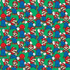 Nintendo&reg; Super Mario Green Packed Mario Cotton Fabric