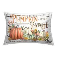 Stupell Industries Welcome Pumpkin Patch Decorative Printed Throw Pillow