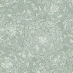 RoomMates Zen Dahlia Peel & Stick Wallpaper Green