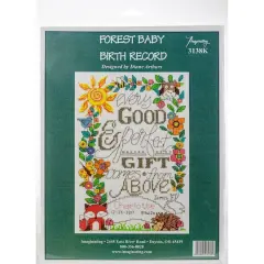 Imaginating Forest Baby Birth Record Counted Cross Stitch Kit