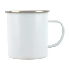 15.5oz. White Metal Sublimation Camping Mug by Make Market&reg;