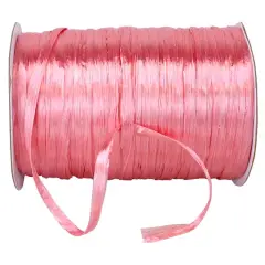 JAM Paper 1/4" Raffia Pearl Ribbon Coral
