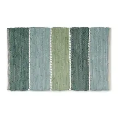 DII&reg; Color Block Cotton Chindi Rug, 2ft. x 3ft. Jadeite