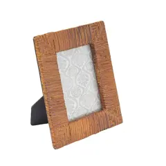Hello Honey&reg; Natural Stained Handwoven Rattan Photo Frame