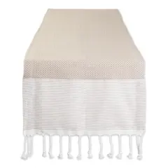 DII&reg; 108" Stone Bordered Dobby Table Runner