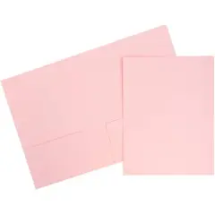 JAM Paper Premium Matte 2-Pocket Folders, 6ct. Baby Pink