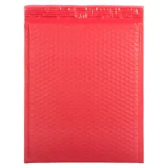 JAM Paper 12" x 15.5" Bubble Padded Mailers with Self Adhesive Closure, 12ct. Red Matte