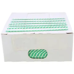 JAM Paper Home D&eacute;cor Trimmings 4" Paper Twist Ties, 2,000ct. Green/White