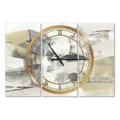 Designart 'Glam Cream Dream Iv Modern Multipanel Wall Clock