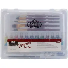 Royal & Langnickel&reg; Essentials&trade; Clear View 25 Piece Watercolor Art Set