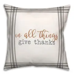 Give Thanks Fall Throw Pillow
