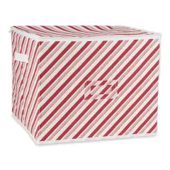 DII&reg; Holiday Candy Stripe Print Large Ornament Storage