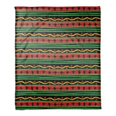 60" Kwanzaa Pattern Coral Fleece Blanket