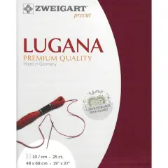 Zweigart&reg; Precut Lugana 25 Count Fabric Victorian Red