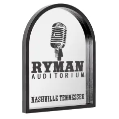 American Art Decor Grand Ole Opry Ryman Auditorium Printed Mirror with Arched Frame - 11" x 14"