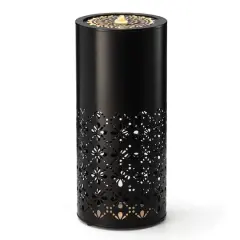 Glitzhome&reg; 23.5" Metal LED Cutout Pattern Outdoor Fountain