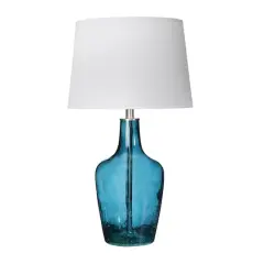 Hello Honey&reg; 27" Deep Blue Glass Table Lamp