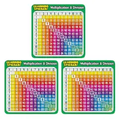Scholastic&reg; Teaching Resources Multiplication-Division Learning Stickers, 3 Packs of 20ct.