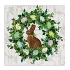 Stupell Industries Spring Easter Egg Wreath Canvas Wall Art