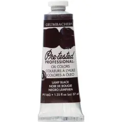 Grumbacher&reg; Pre-Tested Professional&reg; Oil Color Paint, 37mL Lamp Black