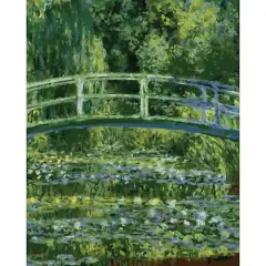 16" x 20" Water Lily Pond Paint-by-Number Kit with Wood Display Hanger by Artist's Loft&reg;