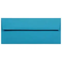 JAM Paper#10 Business Bright Hue Recycled Envelopes, 50ct. Blue