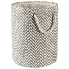 DII&reg; Small Round Chevron Paper Bin Gray
