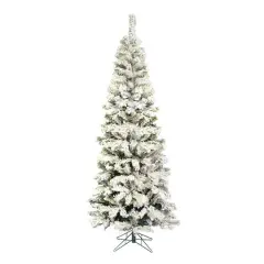 5.5ft. Unlit Flocked Pacific Pine Artificial Christmas Tree