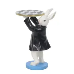 11.25" Rabbit with Plate Tabletop D&eacute;cor by Ashland&reg;